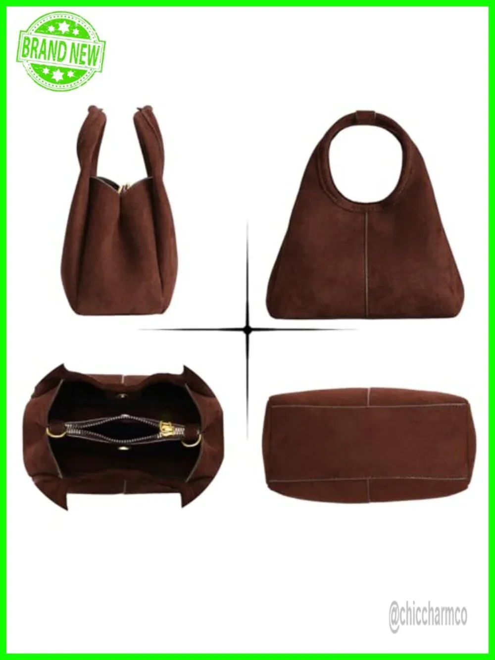 Faux Suede Satchel Purse Crossbody Bag Handbag Top Handle Shoulder Bag